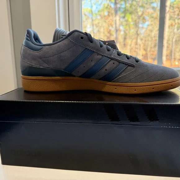 Adidas Men's Gray and Black Sneakers - Picture 2 of 4